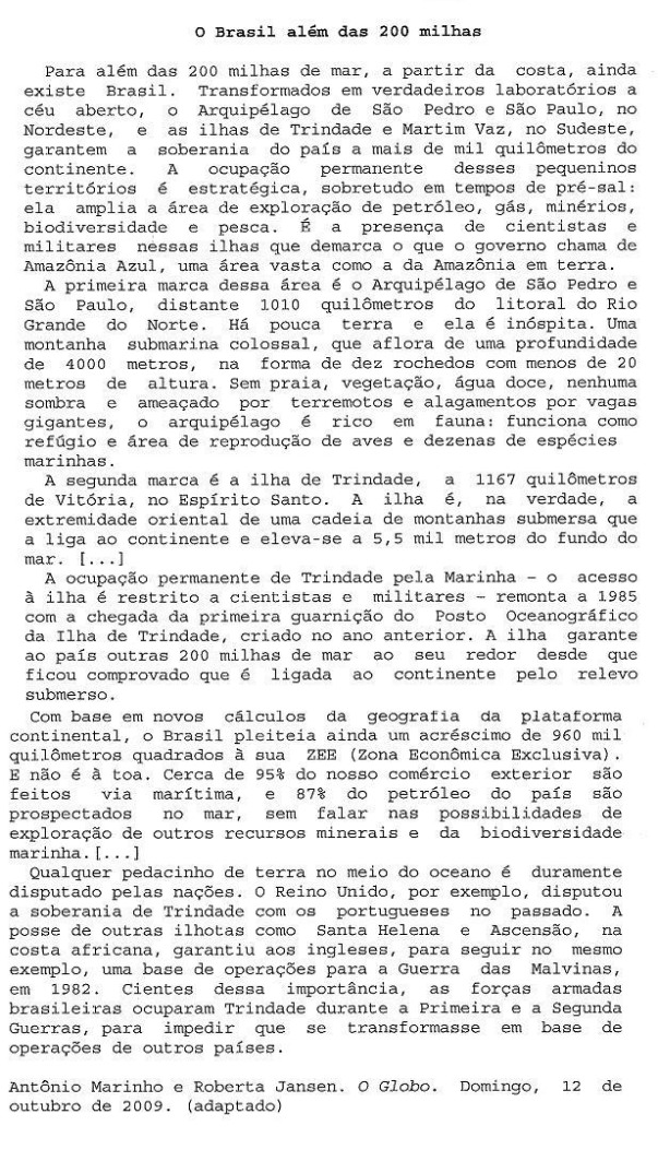 questões de concursos - Escola de Aprendizes Marinheiros (EAM) - 2017