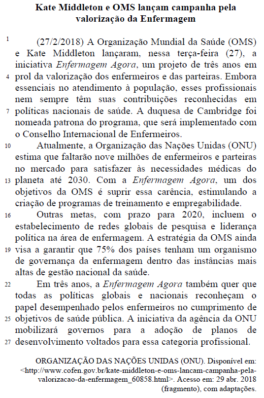 questões de concursos Secretaria de Estado da Saúde do Distrito Federal (SESAU DF) 2018 