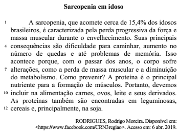 questões de concursos Conselho Regional de Nutricionistas da 3ª Região (CRN 3) 2019 