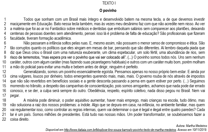 questões de concursos Prefeitura de Colinas Do Tocantins (TO) 2020 