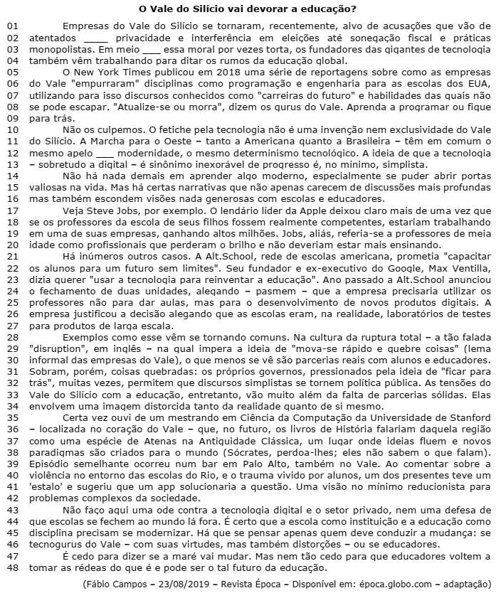 questões de concursos Prefeitura de Chuí (RS) 2019 