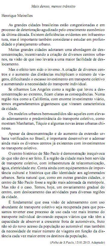 questões de concursos - Companhia Ambiental do Estado de São Paulo (CETESB) - 2015