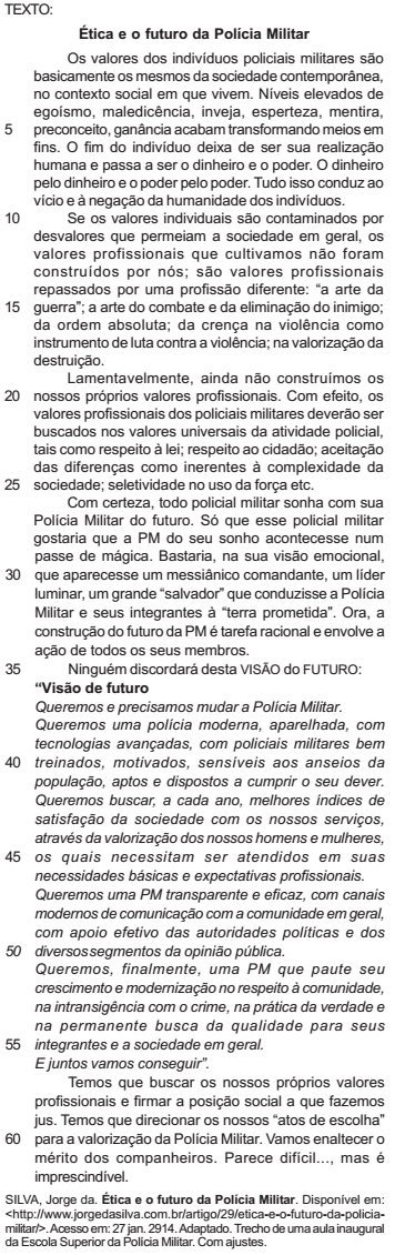 questões de concursos - Polícia Militar da Bahia (PM SP) - 2016