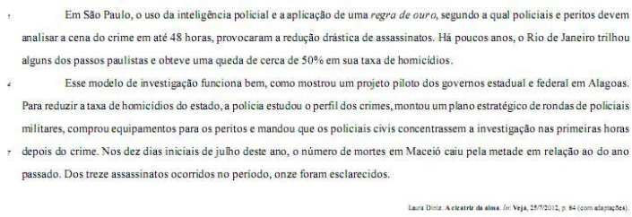 questões de concursos Polícia Militar do Estado de Alagoas (PM AL) 2012 