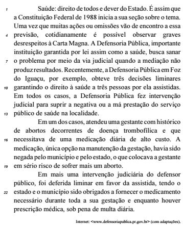 questões de concursos - Defensoria Pública da União (DPU) - 2016