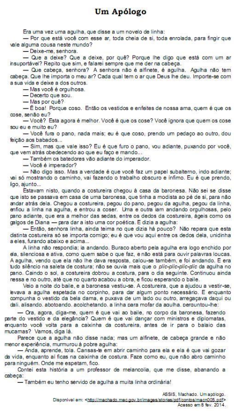 questões de concursos Instituto Federal de Educação, Ciência e Tecnologia do Norte de Minas Gerais (IF NMG) 2014 