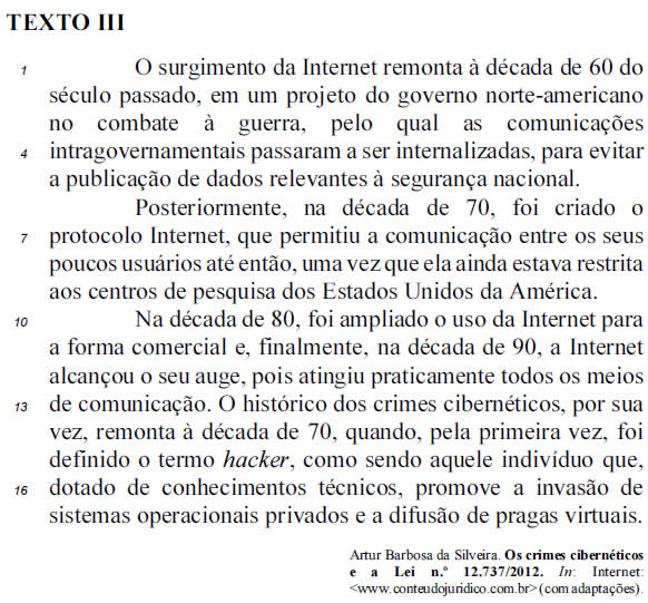 questões de concursos - Ministério Público da União (MPU) - 2015