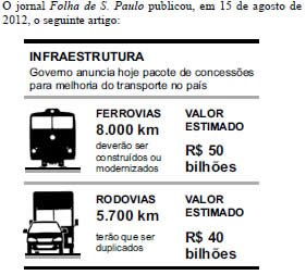 questões de concursos - São Paulo Transporte S/A (SPTrans) - 2015